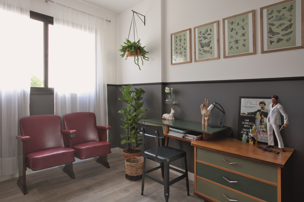 Com decoracao em estilo escandinavo este apartamento vai te conquistar home office