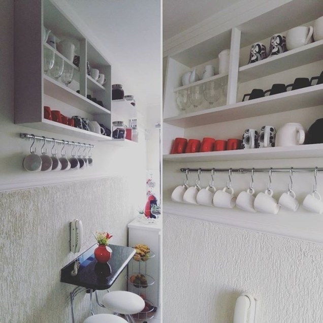 A cozinha da @juxavierzago é ideal para aquelas pessoas que adoram tudo organizadinho.