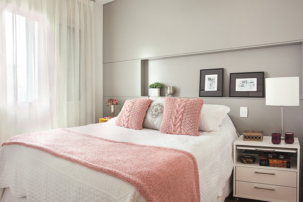 Decoração de apartamento pequeno traz integração de ambientes-quarto1