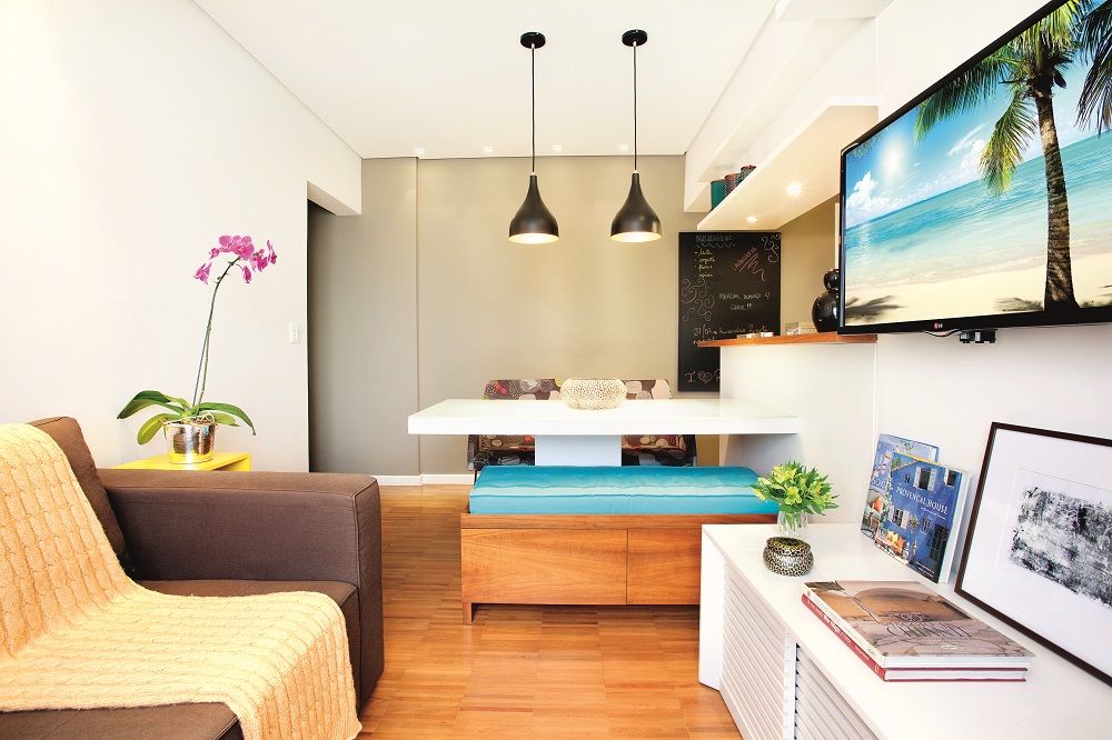 decoração-de-apartamento-pequeno-traz-integração-de-ambientes-sala