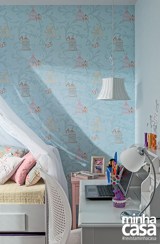 Decoracao em candy color no quarto para adolescente