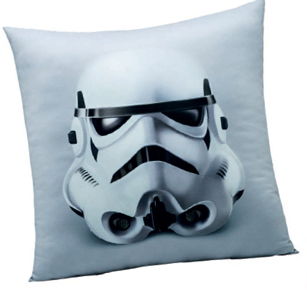 Até a escória rebelde vai aprovar a almofada Star Wars Stormtrooper (35 x 35 cm), com capa e enchimento de poliéster. Imaginarium , R$ 69,90