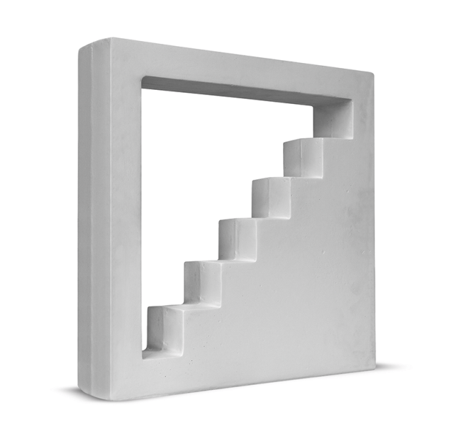 Assinado pela artista plástica Calu Fontes, o cobogó cimentício Escada está disponível no tamanho 30 x3 0 cm – 12 peças por m². Só o modelo branco pode ser pintado (este é o concreto). Da Decortiles. A unidade vale R$ 99,28.