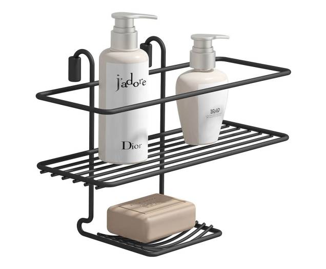 Porta-xampu Banino Flutuare (20 x 13 x 28 cm), da Domo House. Por R$ 64,90 em <a href="https://abr.ai/porta-shampoo">GoToShop Casa</a> Porta-xampu Banino Flutuare (20 x 13 x 28 cm), da Domo House. Por R$ 64,90 em <a href="https://abr.ai/porta-shampoo">GoToShop Casa</a>