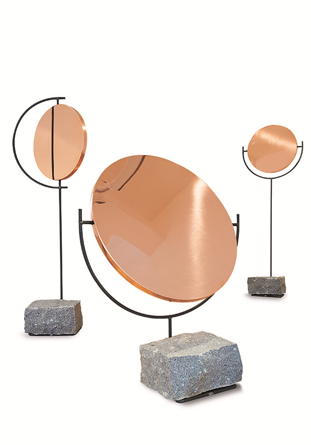 O estúdio Hunting & Narud elegeu pedra, cobre e aço para homenagear a tradição mineira da Noruega na edição limitada do copper Mirror. Na galeria Libby Sellers.