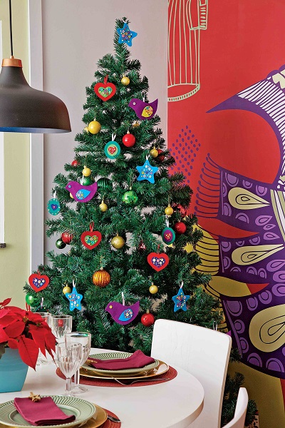 Faça você mesmo: passarinhos de feltro para decorar a árvore de Natal |  