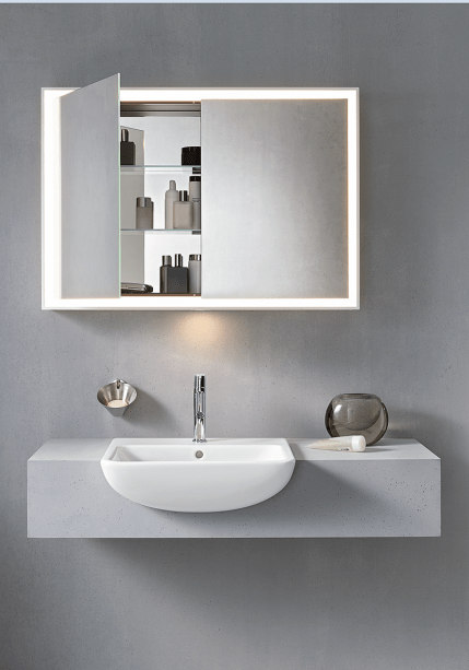 Philippe Starck desenhou a cuba cerâmica branca da Duravit, que pode vir com ou sem furo para o misturador. Mede 18 x 45 x 55 cm