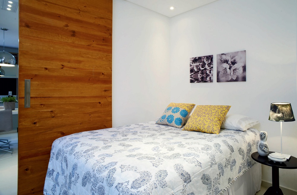 Espaço de sobra no apê de apenas 38 m² quarto