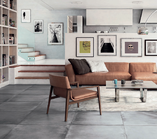 Curinga dos ambientes moderninhos, o cimento queimado continua em alta no mundo da decoração. E os porcelanatos que imitam o material estão cada vez mais fiéis à aparência original. É o caso do Evoke, da Incepa. Com acabamento acetinado, as chapas são fabricadas no tamanho 80 x 80 cm e podem ser assentadas em pisos e paredes de cômodos secos.