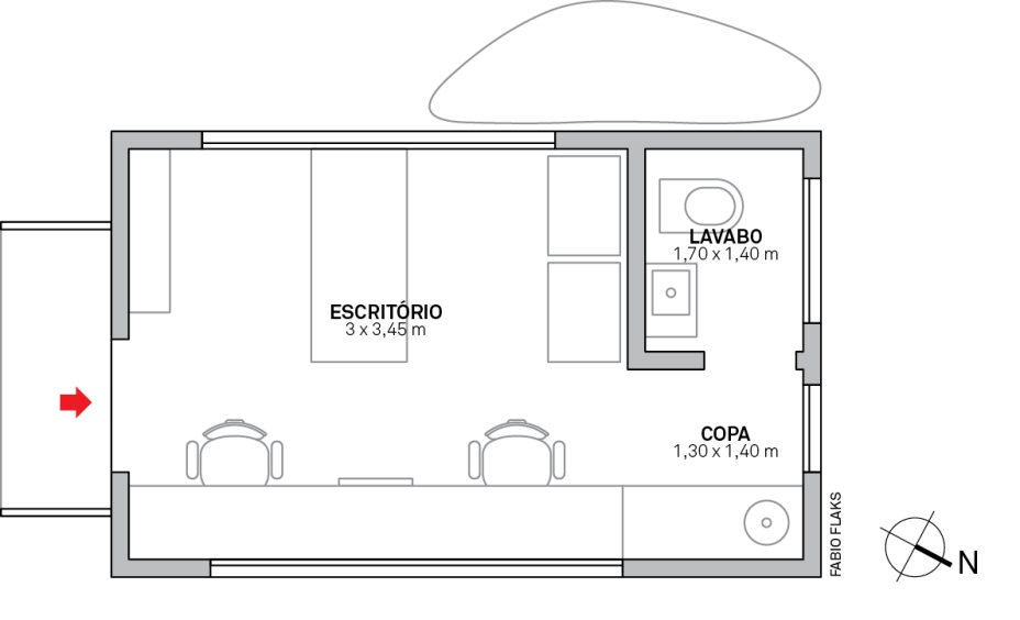 Com solo e acesso favoráveis, o tempo para erguer a estrutura cai para dez dias. Os serviços preliminares – fundação, água, esgoto e energia – custaram R$ 3,5 mil. O restante saiu por R$ 2,3 mil o m², valor que, segundo o arquiteto, se equipara ao da alvenaria convencional executada dentro das normas.