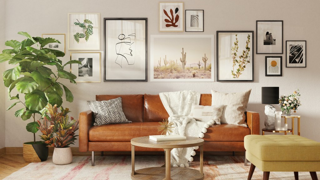 living-sala-sofa-pufe-planta-parede-quadro