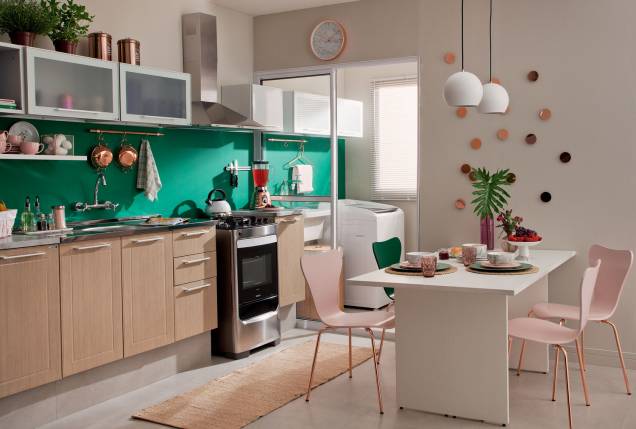 Cozinha e Lavanderia projetada e decorada pelo arquiteto Neto Porpino para a matéria de capa, da revista Minha Casa. Cozinha e Lavanderia projetada e decorada pelo arquiteto Neto Porpino para a matéria de capa, da revista Minha Casa.