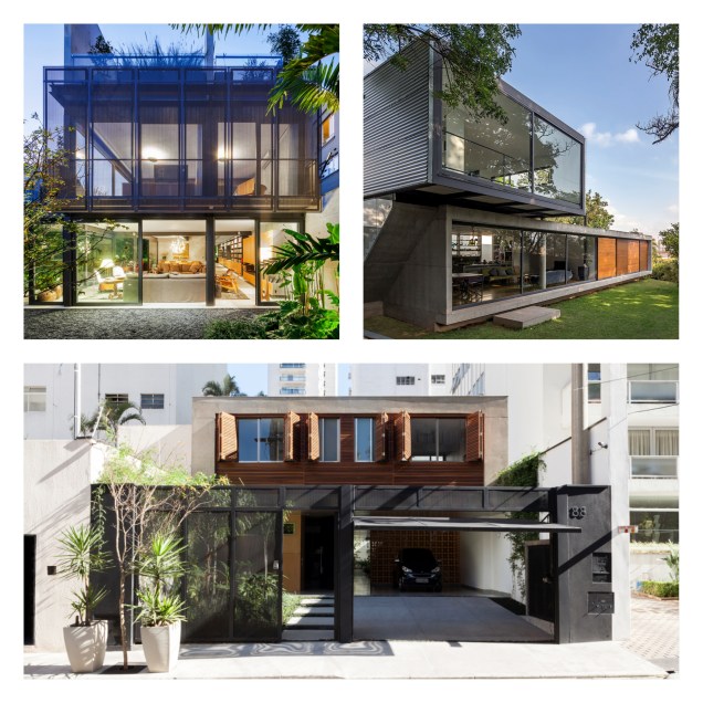 Casa no Jardim Paulistano (GRUPO SP Arquitetos); Casa LP (Metro Arquitetos Associados); Casa Jardins (CR2 Arquitetura)