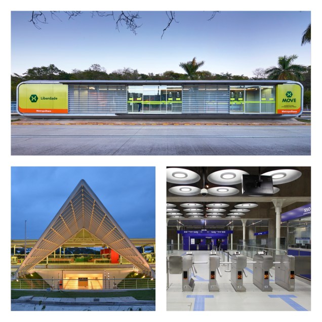 Estação BRT (Gustavo Penna Arquiteto & Associados); Estação Adolfo Pinheiro – Metrô de São Paulo* (Roberto Mac Fadden + Mariana Viégas); Terminal Alvorada  (ZK Arquitetos Associados)
