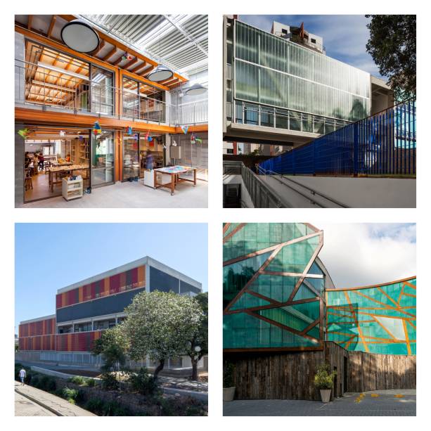 Atelier de Artes – Escola Vera Cruz (Base Urbana, Kipnis Arquitetos e Pessoa Arquitetos); Colégio Cristo Rei (Biselli+Katchborian); Ampliação da Escola Primária MOPI (Mareines+Patalano Arquitetura); Escola Nova Cumbica* (H + F Arquitetos)