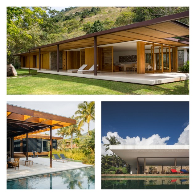 Residência RT (Jacobsen Arquitetura); Casa Txai* (studiomk27); Casa Indah (Azul Arquitetura & Design)