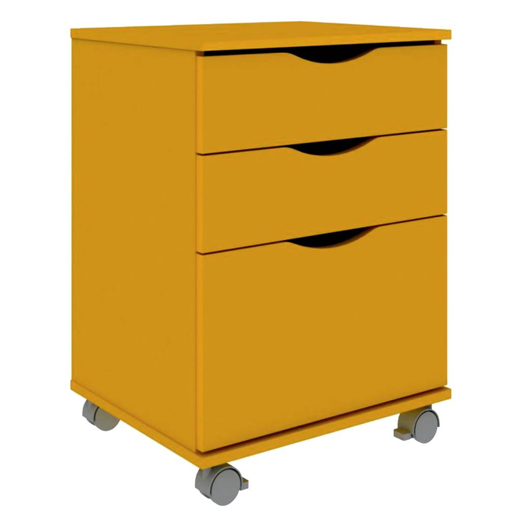 MOBLY_Gaveteiro Texas 2 Gavetas e 1 Gavet+úo Amarelo_R9,99