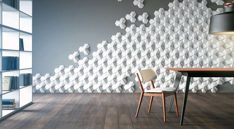 A Manufatti apresentou a cerâmica tridimensional da linha Pirâmide Manufatti.