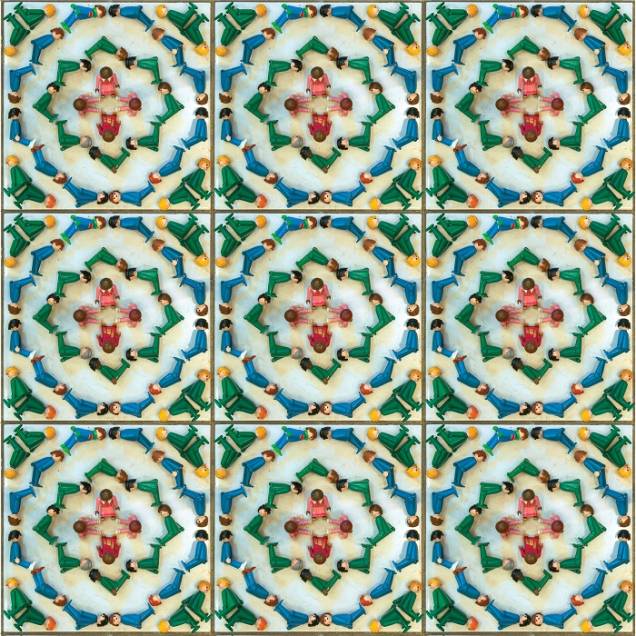 Parede lúdica: artista mineiro cria azulejo de Playmobil Parede lúdica: artista mineiro cria azulejo de Playmobil