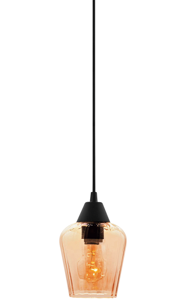 Pendente Layla PP (12,5 x 15 cm), da Taschibra, de vidro e aço. Tem preço de R$ 90,90 em <a href="https://www.gotoshop.com.br/decoracao/IluminacaodeCasa/lustresependentes/pendente-vidro-do-layla-pp-taschibra-conhaque-11956146.html?utm_source=sites&utm_medium=materia_minhacasa&utm_campaign=edicaojun&utm_content=201806" target="_blank" rel="noopener">abr.ai/pendente-layla</a>