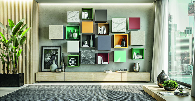 Mosaico de nichos: Apresentada no Salão do Móvel de Milão, que aconteceu no mês de abril, na Itália, a linha Pixel é resultado de uma parceria entre a Bontempo e o designer Pedro Franco, diretor criativo da A Lot of Brasil. Com acabamento em laca,os nichos quadrados de MDF (22 mm de espessura) têm alumínio imantado em sua estrutura. Por causa desse magnetismo, as peças permitem a fixação de portas quepodem ser feitas de diferentes materiais, como madeira, pedra, tecido e vidro. Funcionais, os volumes estão disponíveis em três opções de tamanho e três profundidades. Mosaico de nichos: Apresentada no Salão do Móvel de Milão, que aconteceu no mês de abril, na Itália, a linha Pixel é resultado de uma parceria entre a Bontempo e o designer Pedro Franco, diretor criativo da A Lot of Brasil. Com acabamento em laca,os nichos quadrados de MDF (22 mm de espessura) têm alumínio imantado em sua estrutura. Por causa desse magnetismo, as peças permitem a fixação de portas quepodem ser feitas de diferentes materiais, como madeira, pedra, tecido e vidro. Funcionais, os volumes estão disponíveis em três opções de tamanho e três profundidades.