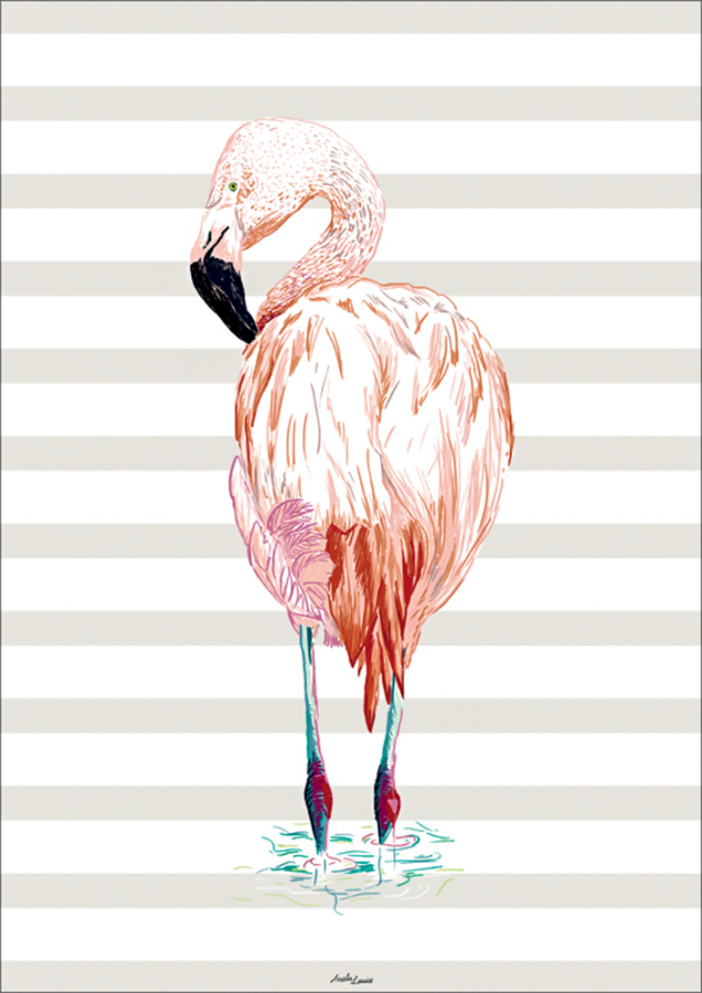 7. Placa decorativa, de 30 x 40 cm, de poliestireno.<a href="https://www.adsiveshop.com.br/placa-decorativa-flamingo" target="_blank" rel="noopener"> AdesiveShop</a>, R$ 20,93