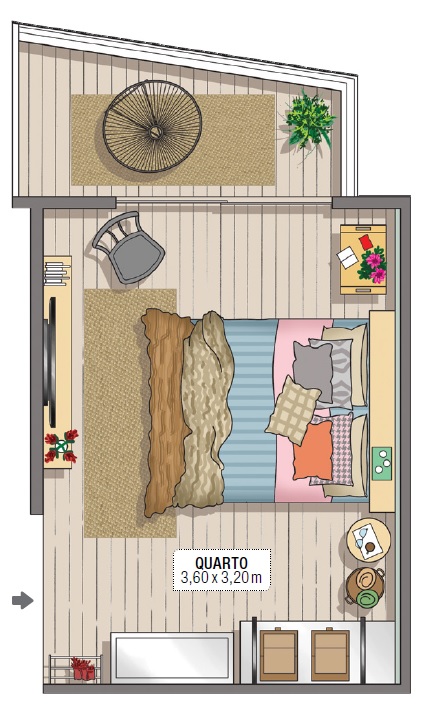 quarto-de-casal-com-lambris-no-teto-tem-espaco-para-tudo-layout