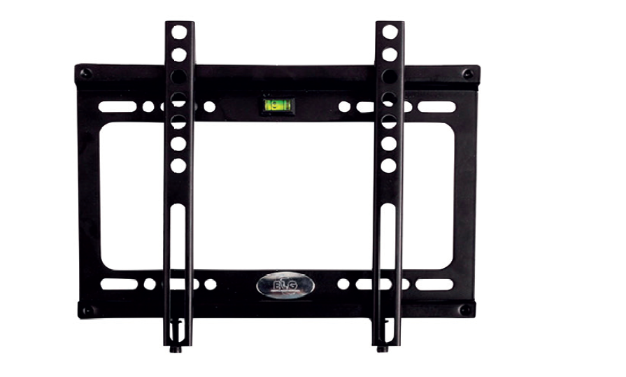 De aço carbono, esta versão fixa (ref. N01V2, da ELG) emoldura o verso de TVs de 15” a 32”. Vem com nível bolha, que ajuda a deixar tudo retinho, e suporta até 28 kg. Compatível com furações VESA 75, 100 e 200. Walmart , R$ 26,90