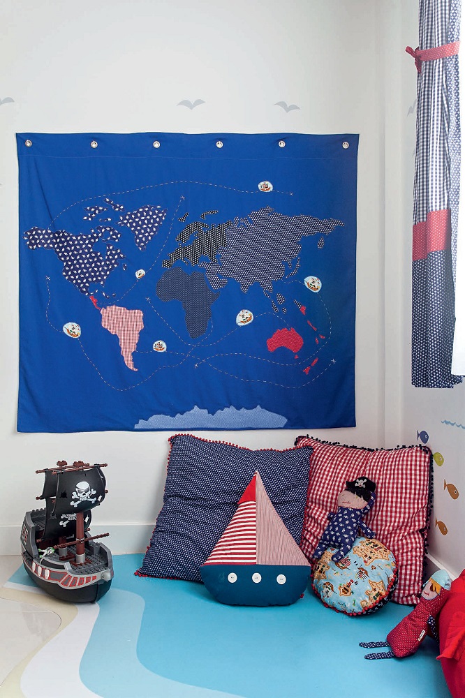 Quarto de criança decorado com tema de pirata (5)