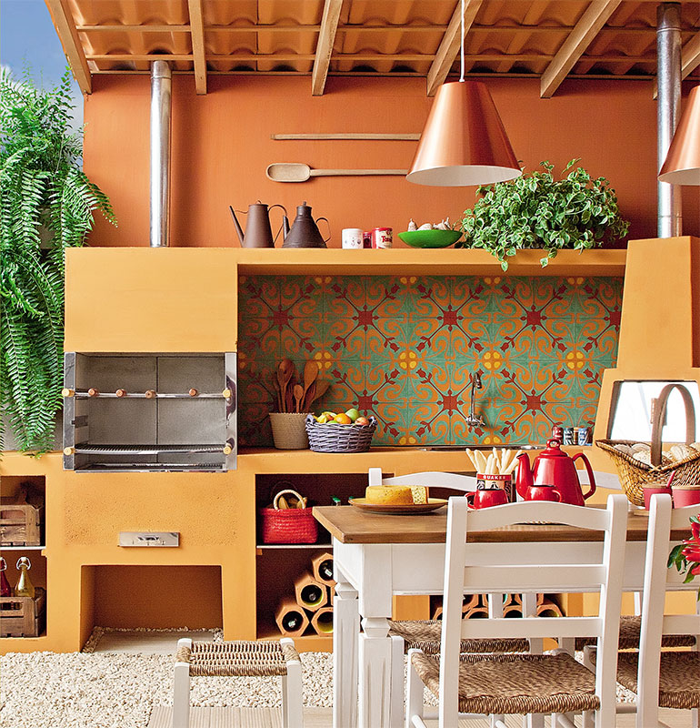 Área gourmet rústica: projeto cria recanto incrível no quintal