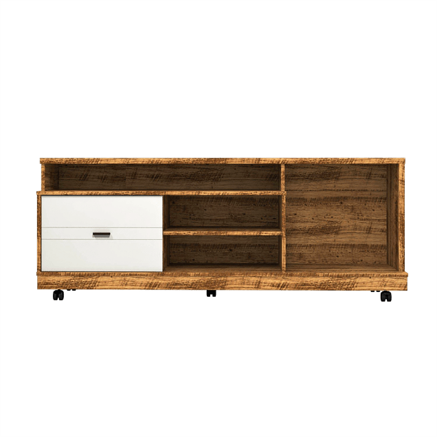 Rack Berlim, da Somopar, de 1,60 x 0,36 x 0,64 m, MDP e MDF. Vale R$ 249,90 em <a href="https://www.gotoshop.com.br/Moveis/SaladeEstar/Racks/rack-para-tv-ate-40-polegadas-1-porta-berlim-moderno-somopar-12125648.html?utm_source=sites&utm_medium=materia_minhacasa&utm_campaign=edicaojun&utm_content=201806" target="_blank" rel="noopener">abr.ai/rack-40</a>