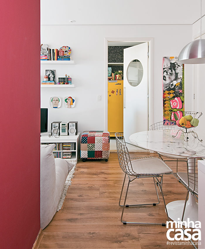 Reformado sem quebra quebra, apê de 67 m² ganha visual descolado jantar1