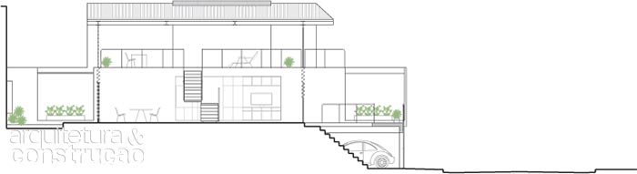 Casa moderna tem vitrô na fachada