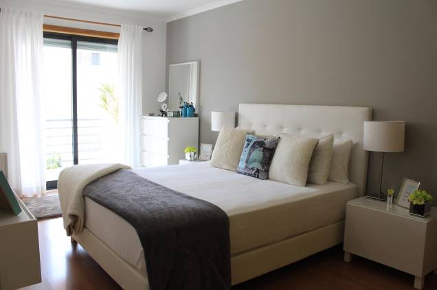 A decoração neutra e elegante é a aposta da leitora Sónia Macedo. A decoração neutra e elegante é a aposta da leitora Sónia Macedo.