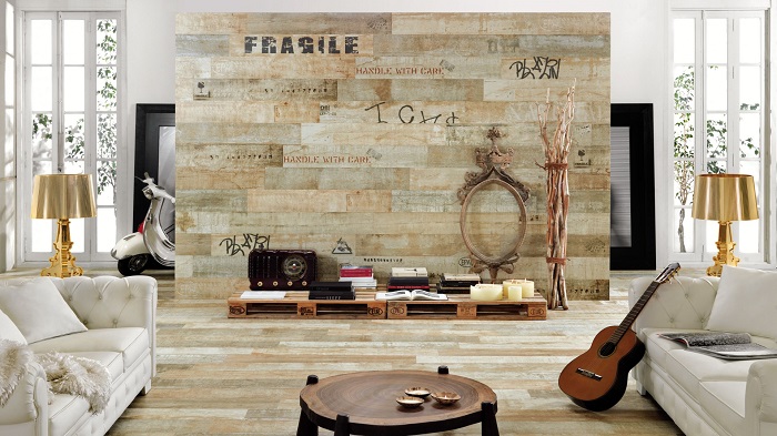 Porcelanato Timber (15 x 90 cm). Da Colormix (colormix.com.br), o m² custa R$ 351,47.