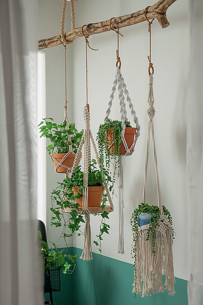 Varanda com decoração em estilo boho chic hanger