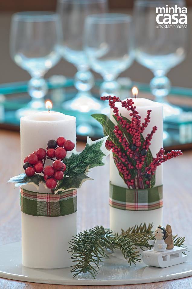Velas brilham com um toque mágico de cor Velas brilham com um toque mágico de cor