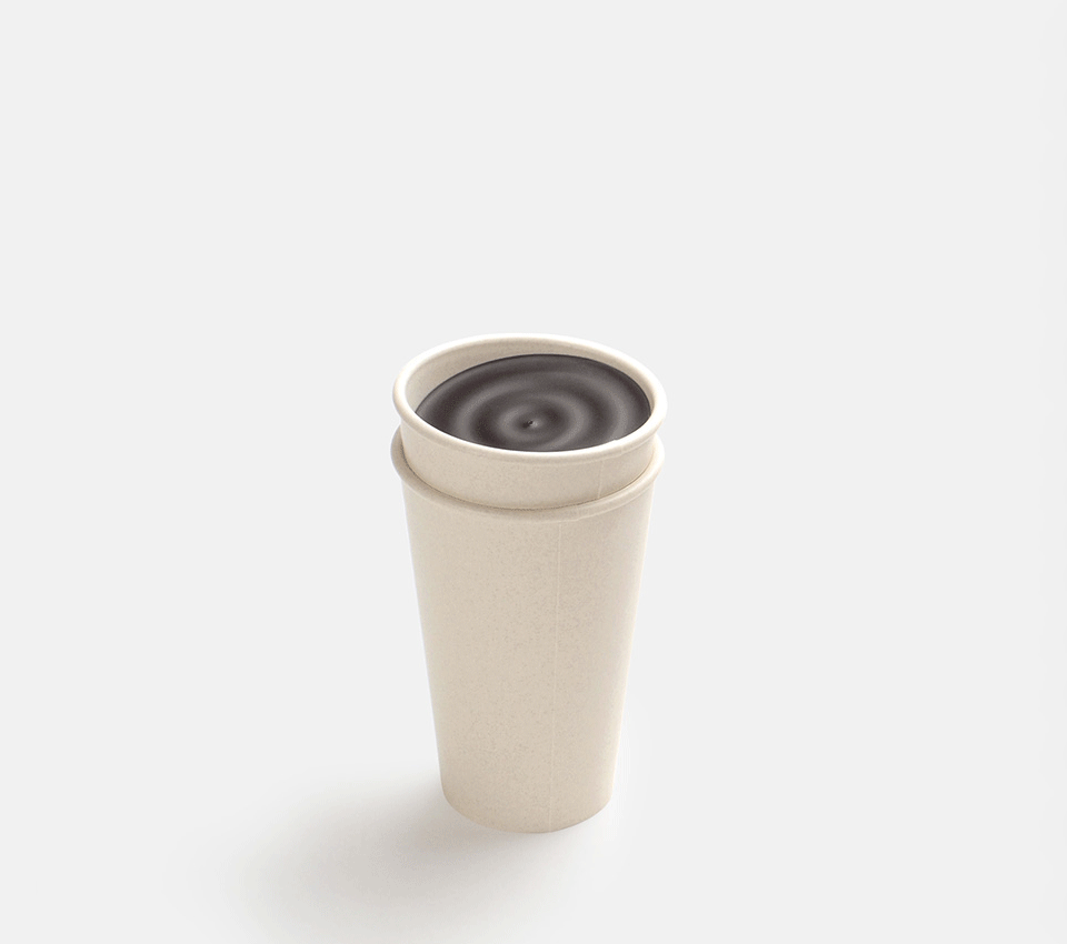Copos de café biodegradáveis não derramam a bebida