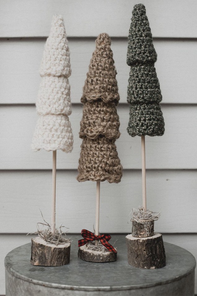 Uma árvore de crochê também pode ser uma boa ideia para quem gosta de DIY!