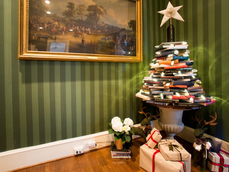 árvore de Natal de livros