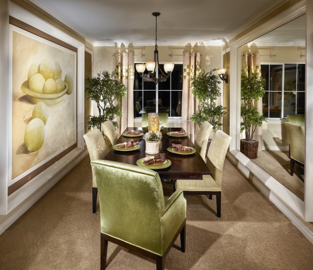 4-espelho-na-sala-de-jantar-como-escolher-pintura-de-limoes-cadeiras-verde-veludo-architectural-art-designs
