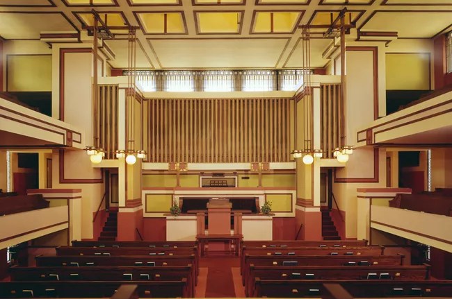 Unity Temple Near Chicago Illinois. Hedrich Blessing Collection Chicago History Museum Getty Images Vision Art NEWS