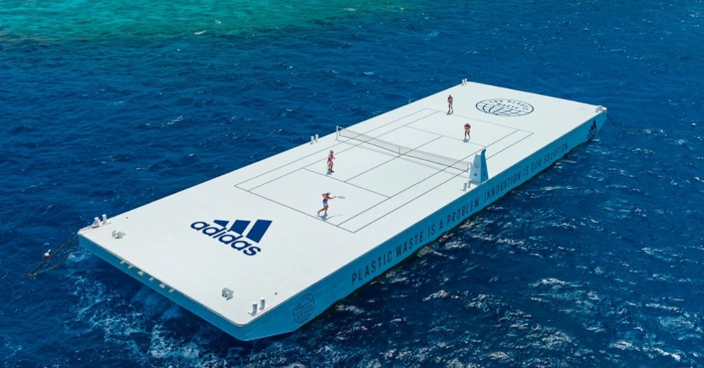 Quadra de tênis sustentável da Adidas