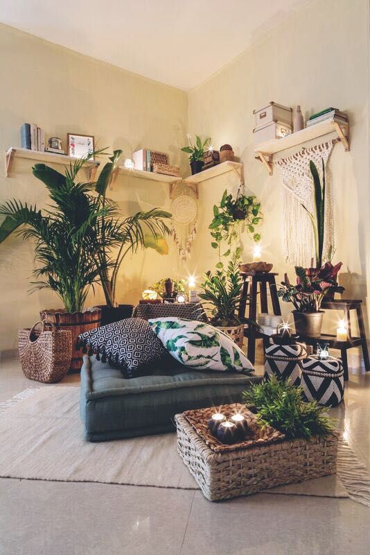 rituais-eliminar-energia-negativa-sala-zen-almofada-plantas-pinterest eliminar energia negativa; defumar casa; ritual para eliminar energia negativa;