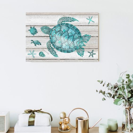 Porque-você-deve-incluir-uma-tartaruga-na-decoração-da-sua-casa-14 Arte tartaruga parede