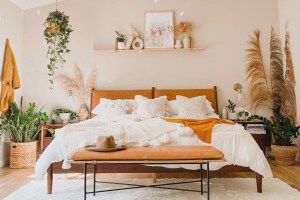 plantas-quarto-decoração-cama