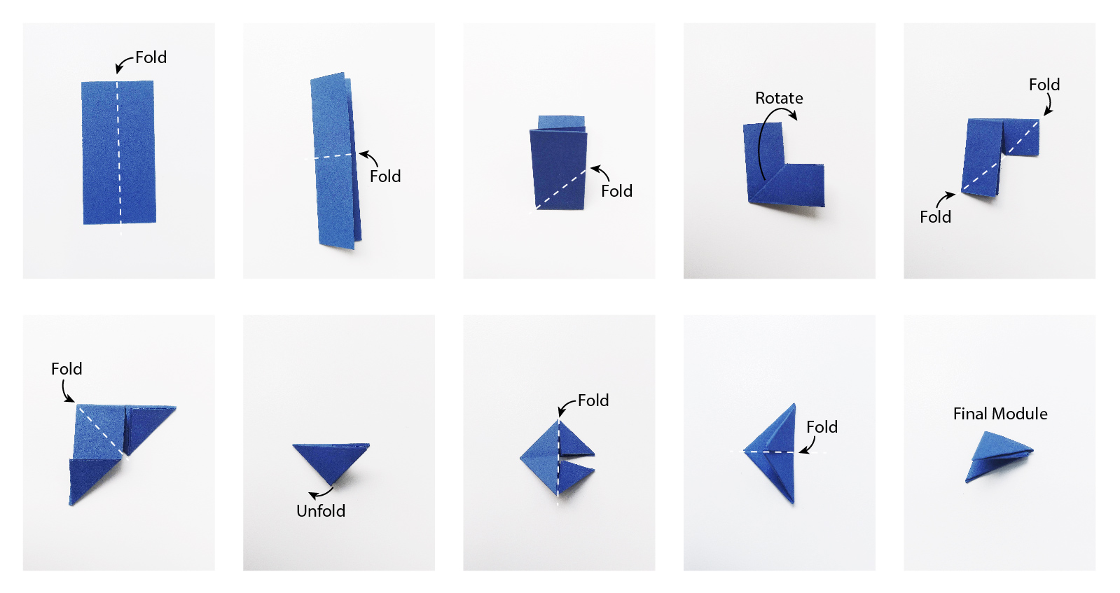 Vaso de origami
