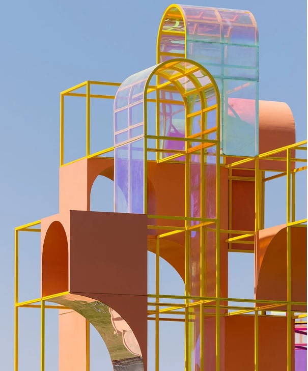Estrutura colorida do The Playground