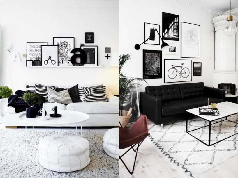 26 ideias de salas em preto e branco