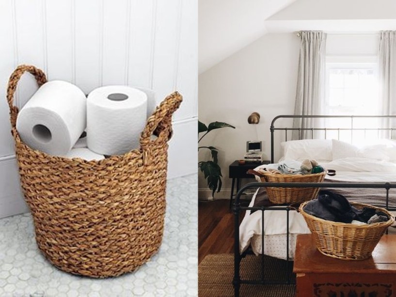 26 ideias para decorar a casa com cestos